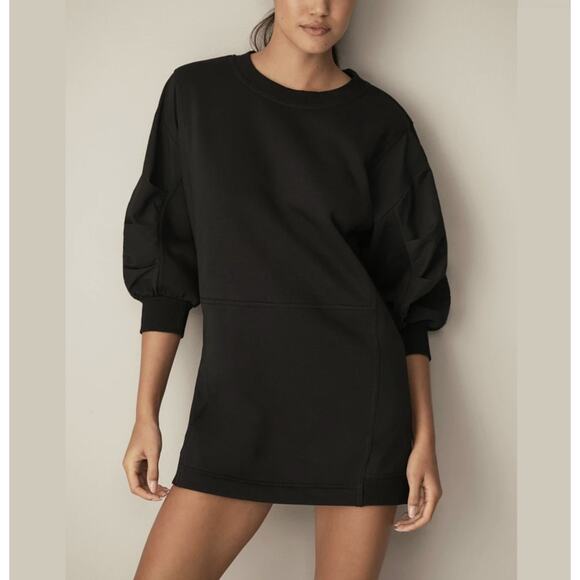 Anthropologie Daily Practice Mini Dress Tunic Top Sz Large Black Pullover $118 - Picture 1 of 16
